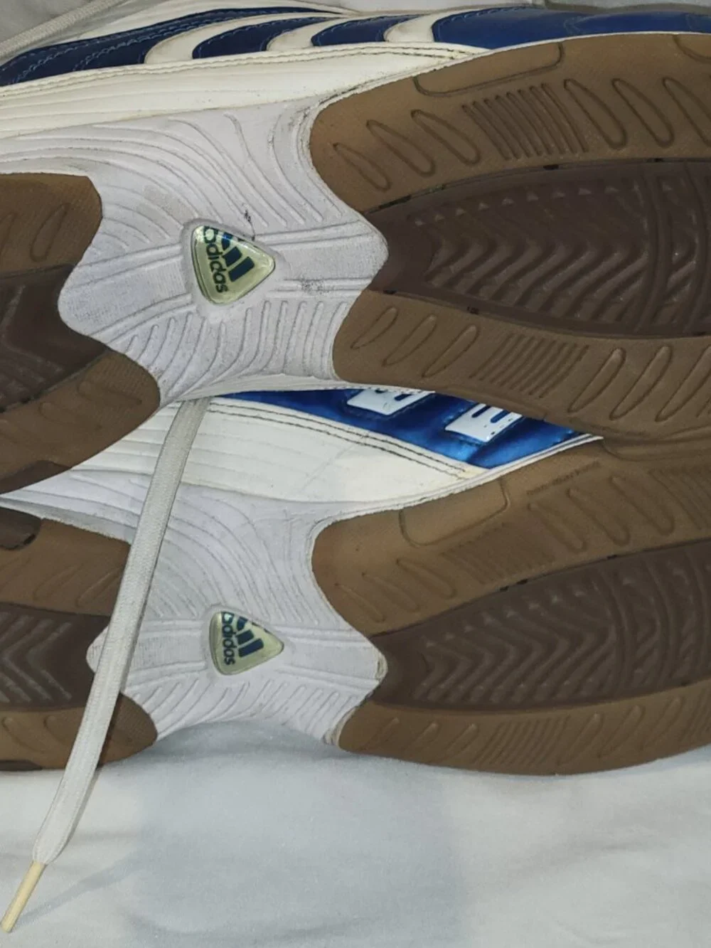 Adidas Predator Absolado Indoor Shoes White and Metallic Blue